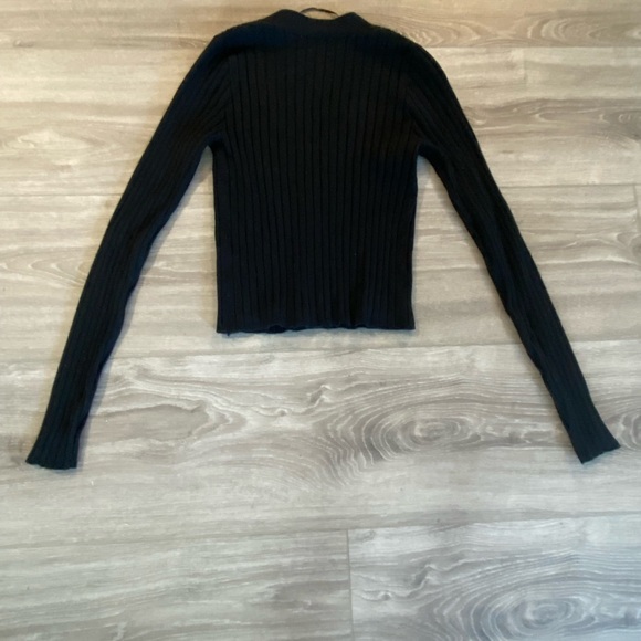 Universal Thread Women’s Black Ribbed Button Down Cardigan Size XS - Picture 2 of 4